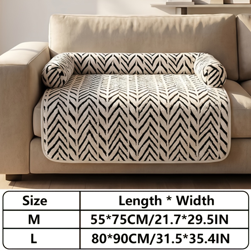   couch bed plush pet sofa bed with bolster non slip furniture protector cover for indoor cats small dogs