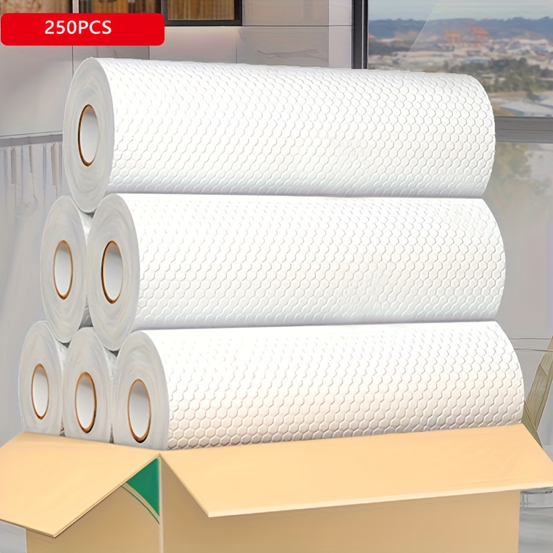 

Disposable Rag Absorbs And Oil, Wet And Dry Household Cleaning 50 /roll 25*25cm