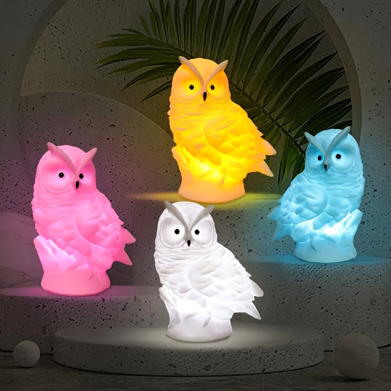 

1pc Cartoon Owl Night Light, Bedroom Soft Light, Room Decoration Lamp Ornament