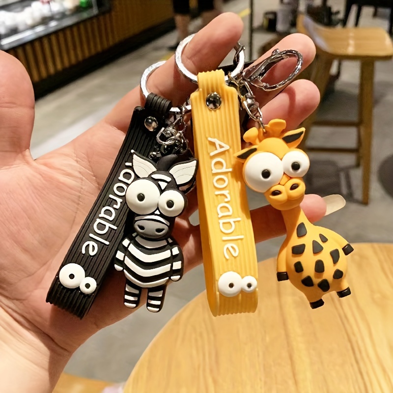 

1pc Zebra Giraffe Keychain New Cartoon Doll Car Keychain Festival Gifts Birthday Gifts