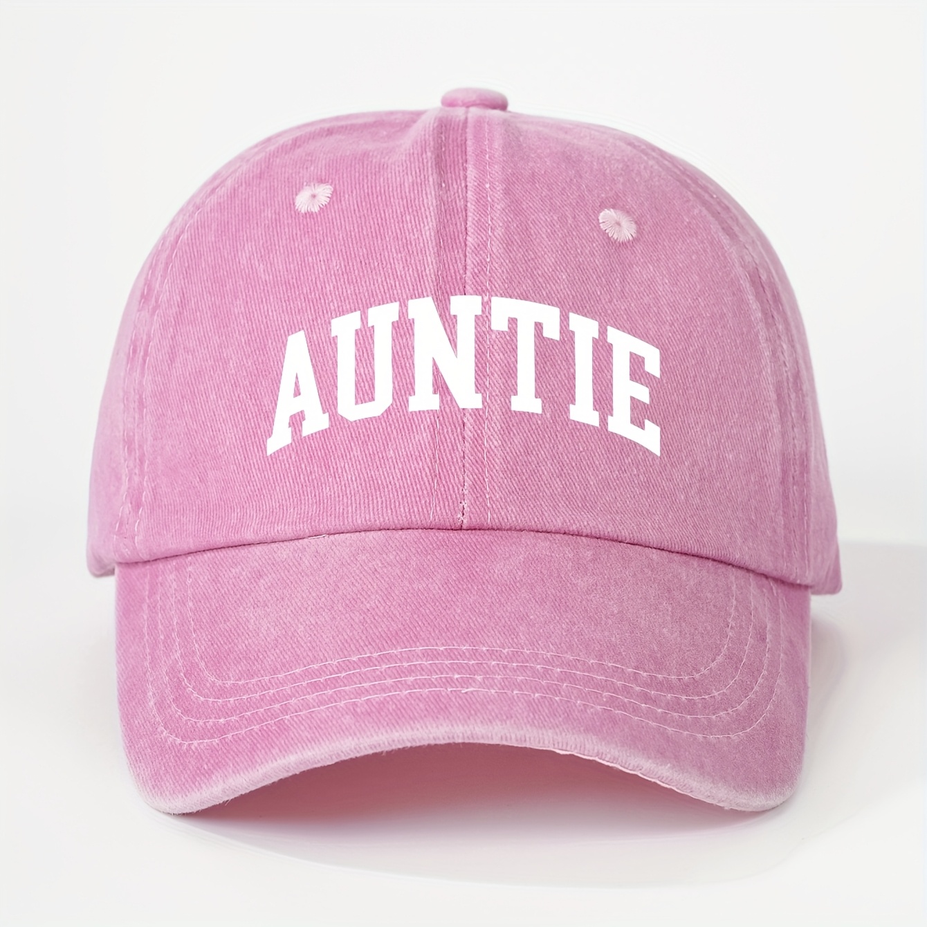 TEMU 1 Printed Auntie Washable Baseball , Unisex Outdoor Trucker Hat, Breathable Adjustable Golf For Women, Summer Fashion Curved Brim Y2k Couple