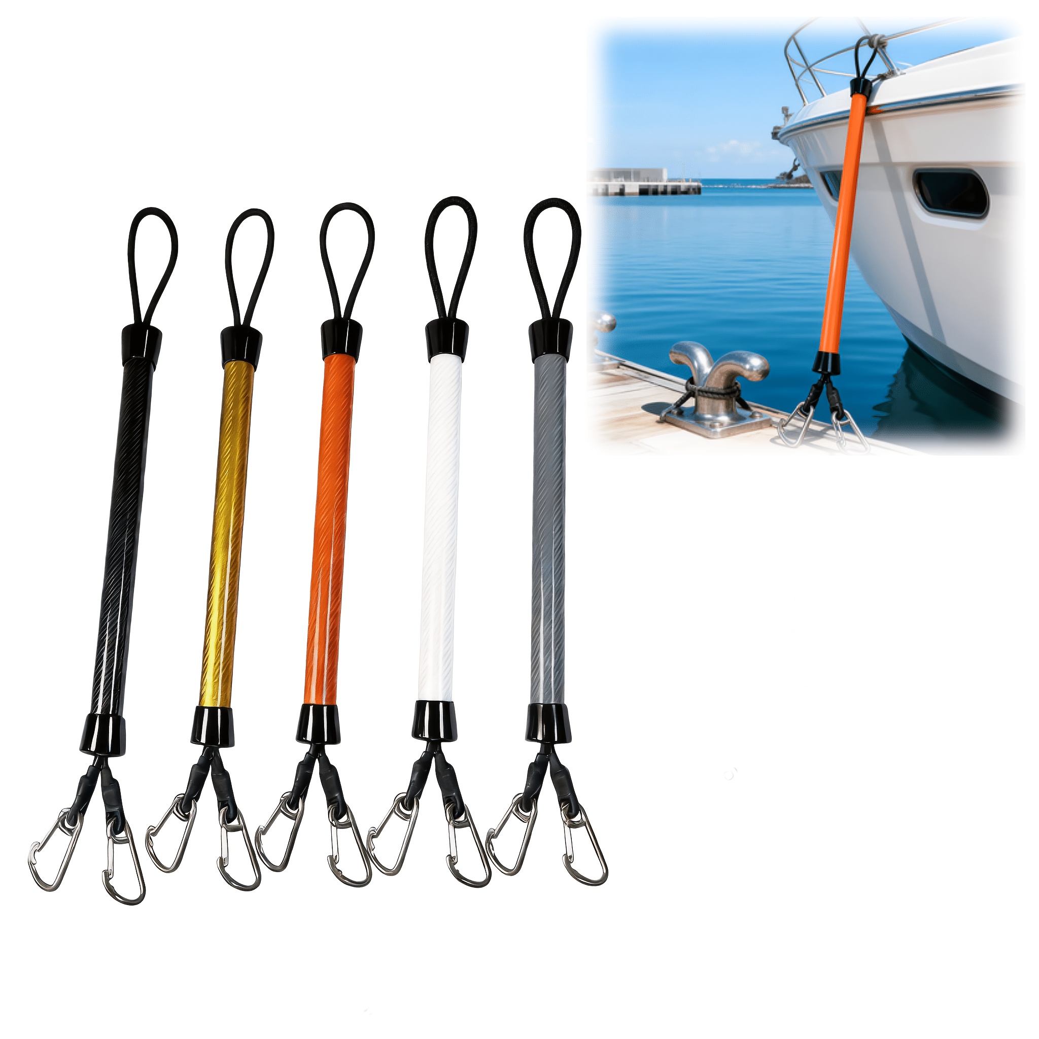 adjustable dock pole bungee cords with hooks 16 pvc tube and double bungee uv resistant waterproof marine boat fender easy mooring without   ropes boat dock additions for yacht fishing pontoon
