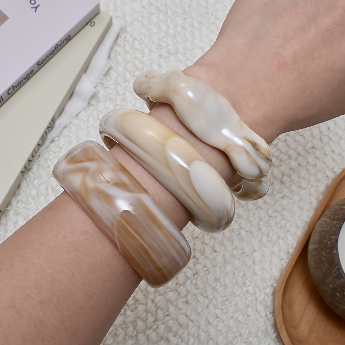 3pc Fashionable Elegant Bracelet Set, Perfect for Daily Life