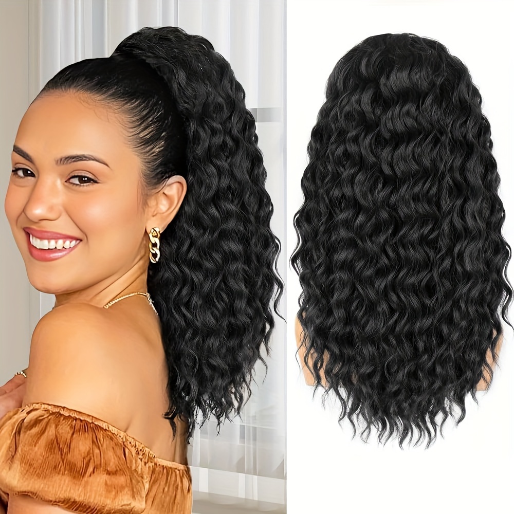 

Ponytail With Curly Hair Extensions, Ponytail For Women, Synthetic Hair Extensions