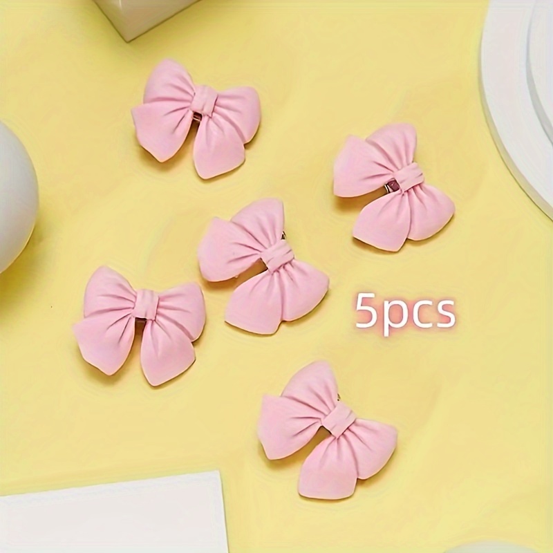 

5 Pieces, Other Materials, Pet Hair Accessories, Hair Clips, 0.98in * 0.79in, Bow Pet Mini Hair Clips, Cute And Headgear