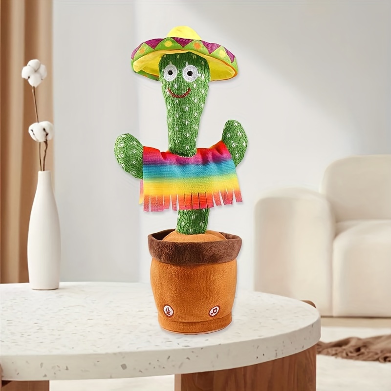 

Interactive Singing & Dancing Cactus Plush Toy With Colorful Outfit And Embroidered Eyes - Amusing Indoor Accessory, Ideal Toward Ages 0-3 (batteries Not Included)