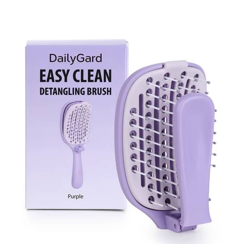 compact self cleaning detangling hairbrush convenient travel hair