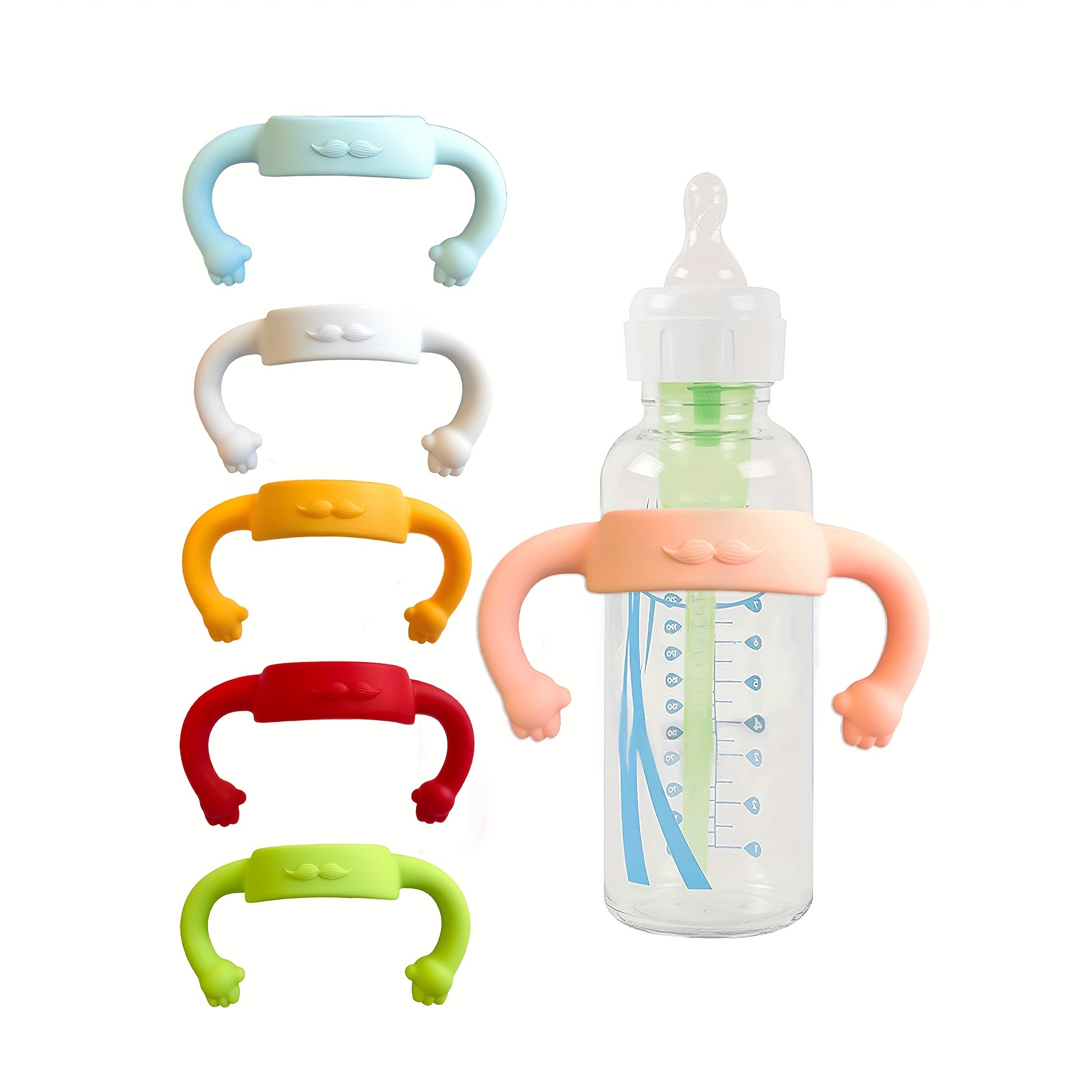 

Little-hand Shaped Silicone Bottle : Multi-functional For Most Standard Baby Bottles - Suitable For 0-3