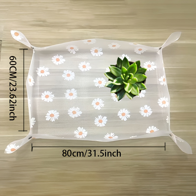 TEMU Tapete protector contra suciedad para cambio , 1 pieza, tapete impermeable transparente para trasplantar plantas de interior, tapete de