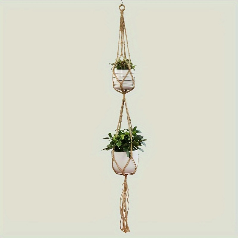 1pc Macrame Cesto Per Piante Appendiabiti Per Vasi Da Fiori Borsa A Rete Da  Appendere Cesto Per Vasi Da Fiori Intrecciati A Mano Rete Da Appendere Per  Vasi Fai Da Te 