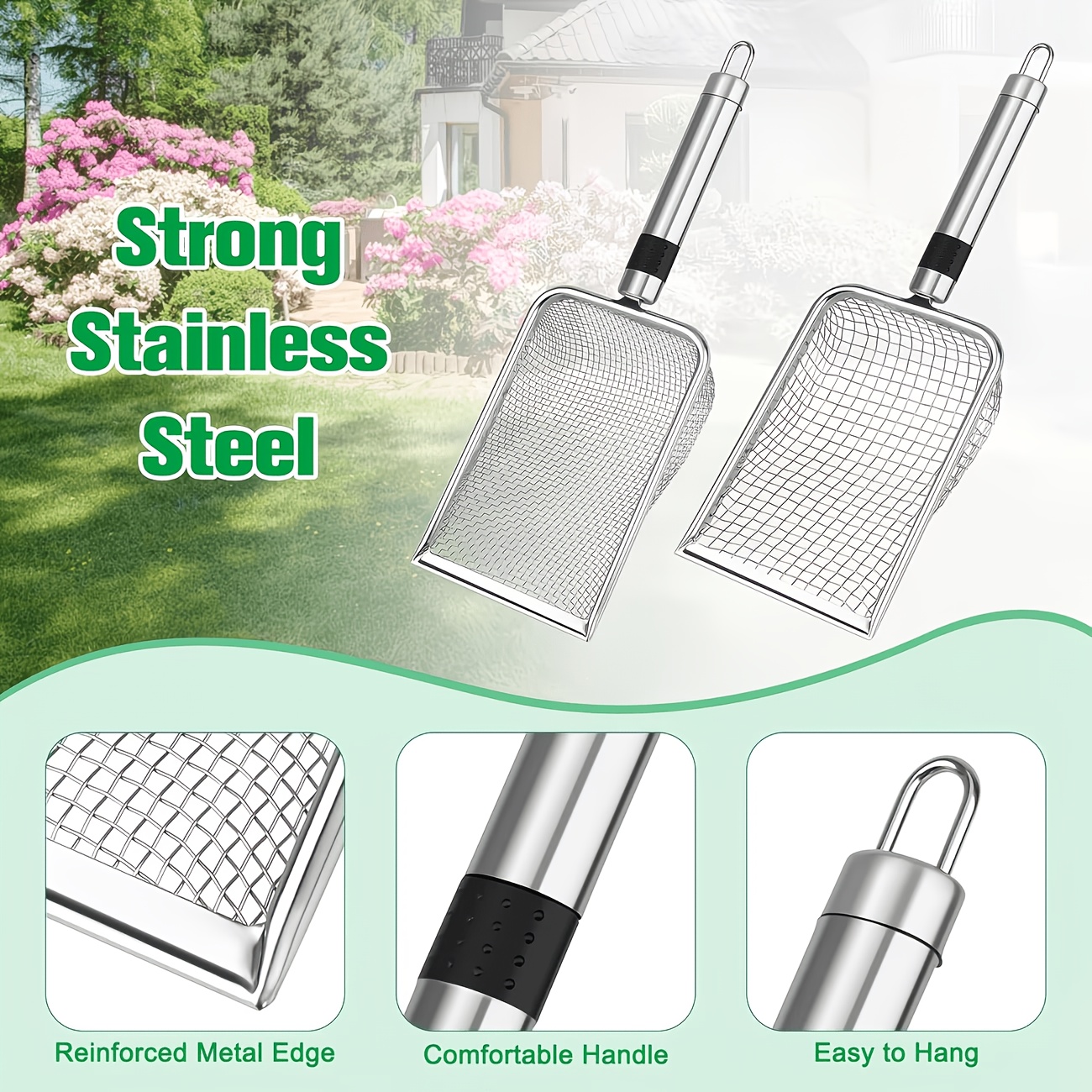 durable stainless steel cat   easy to   waste shovel Product details 2