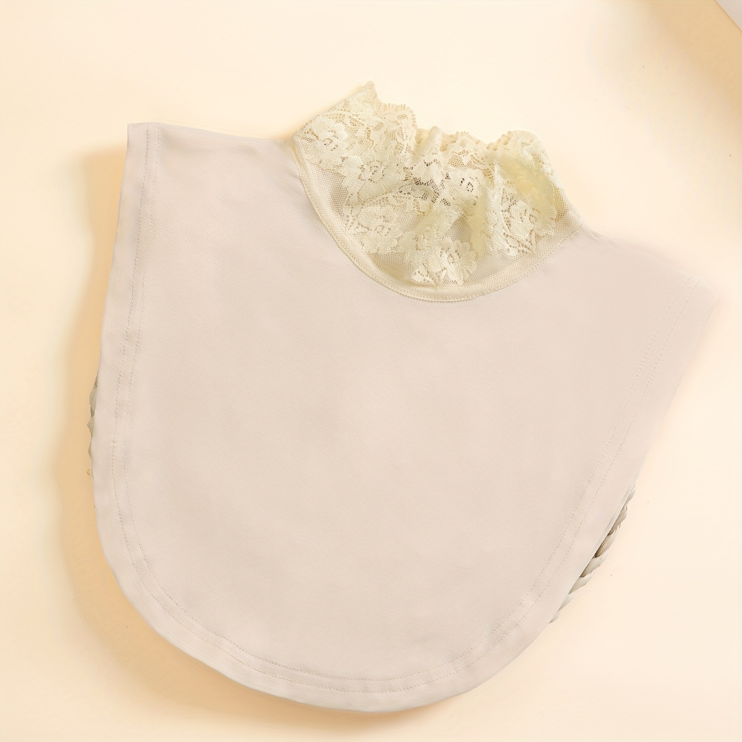 TEMU 1 pieza de cuello de encaje con cuello para mujer, bufanda de cuello, camisa base de color sólido, cubierta de , cuello , , lindo