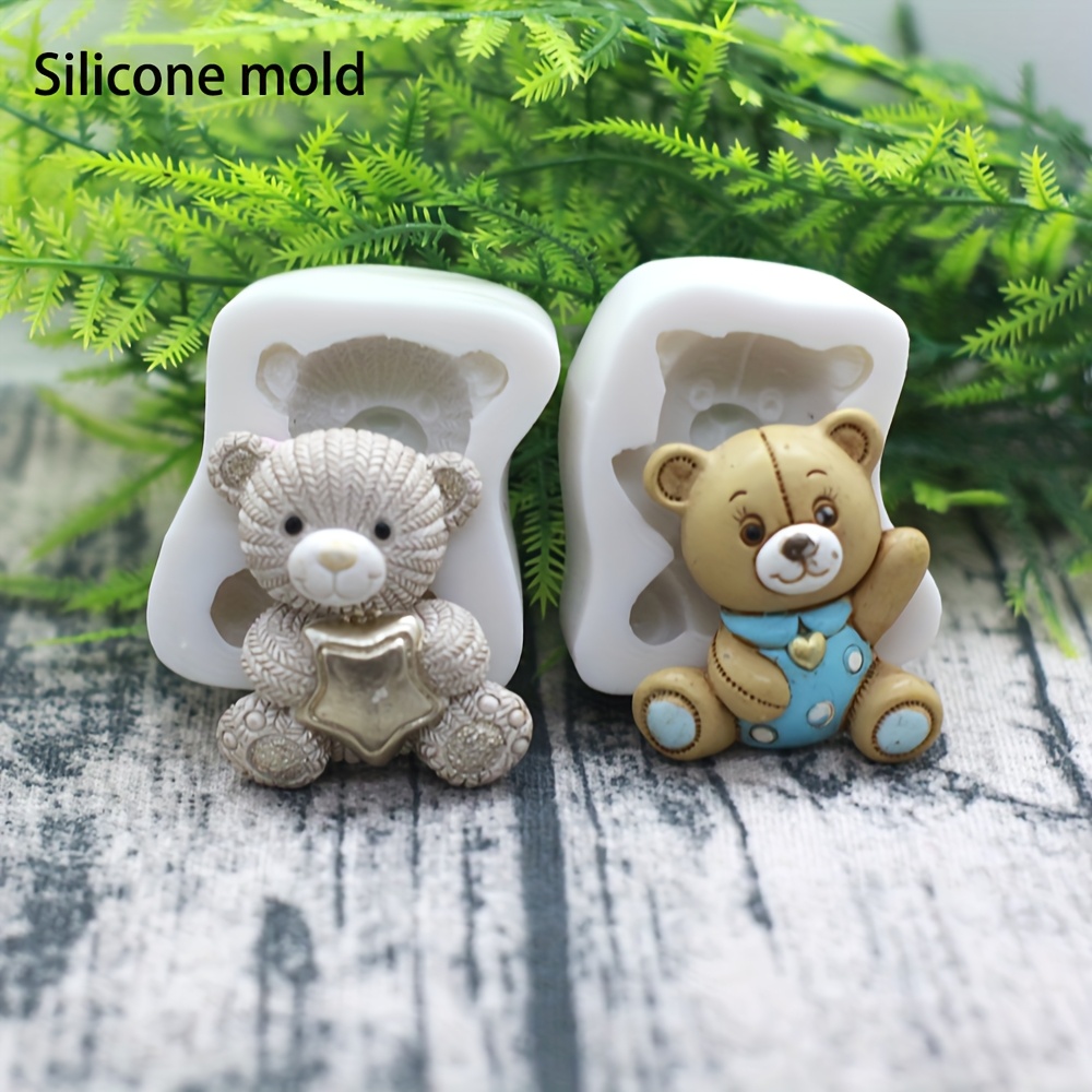 

3d Teddy Bear Silicone Mold - Soft Gum, Cake Decorations, And Chocolate Fondant - Kitchen And Baking Supplies