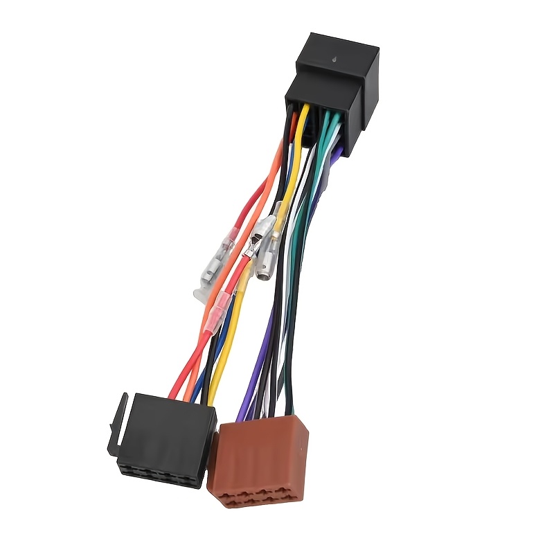 16 Pin Car Stereo Radio Iso Cable Adapter For Iso Female To Iso Male Plug Connector Wiring Harness Automobile Accessories