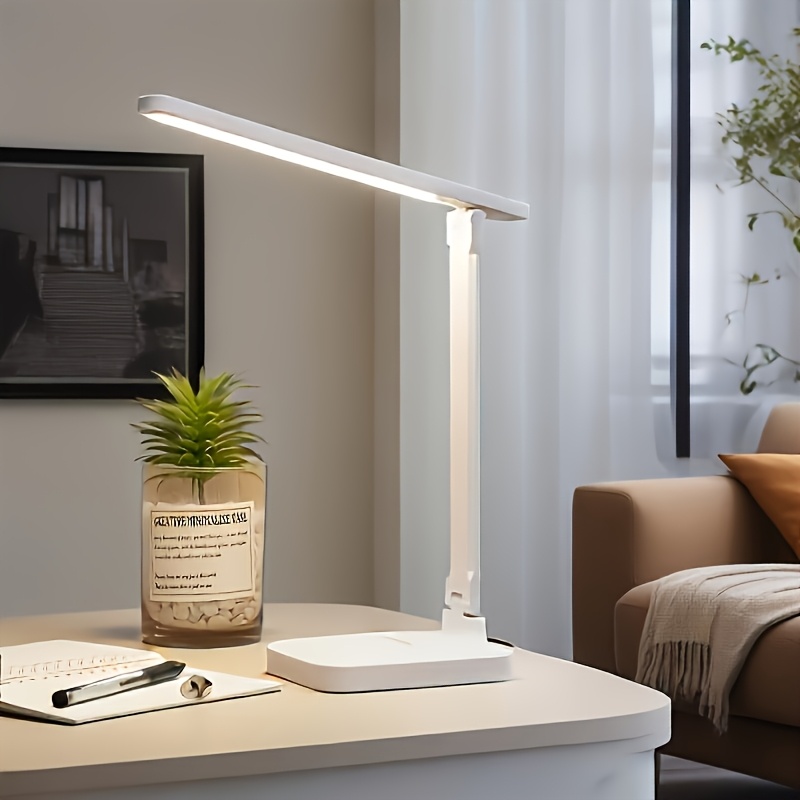 lámparas de escritorio regulables con atenuación táctil en 3 niveles, protección  , luz nocturna led para estudio con enchufe usb