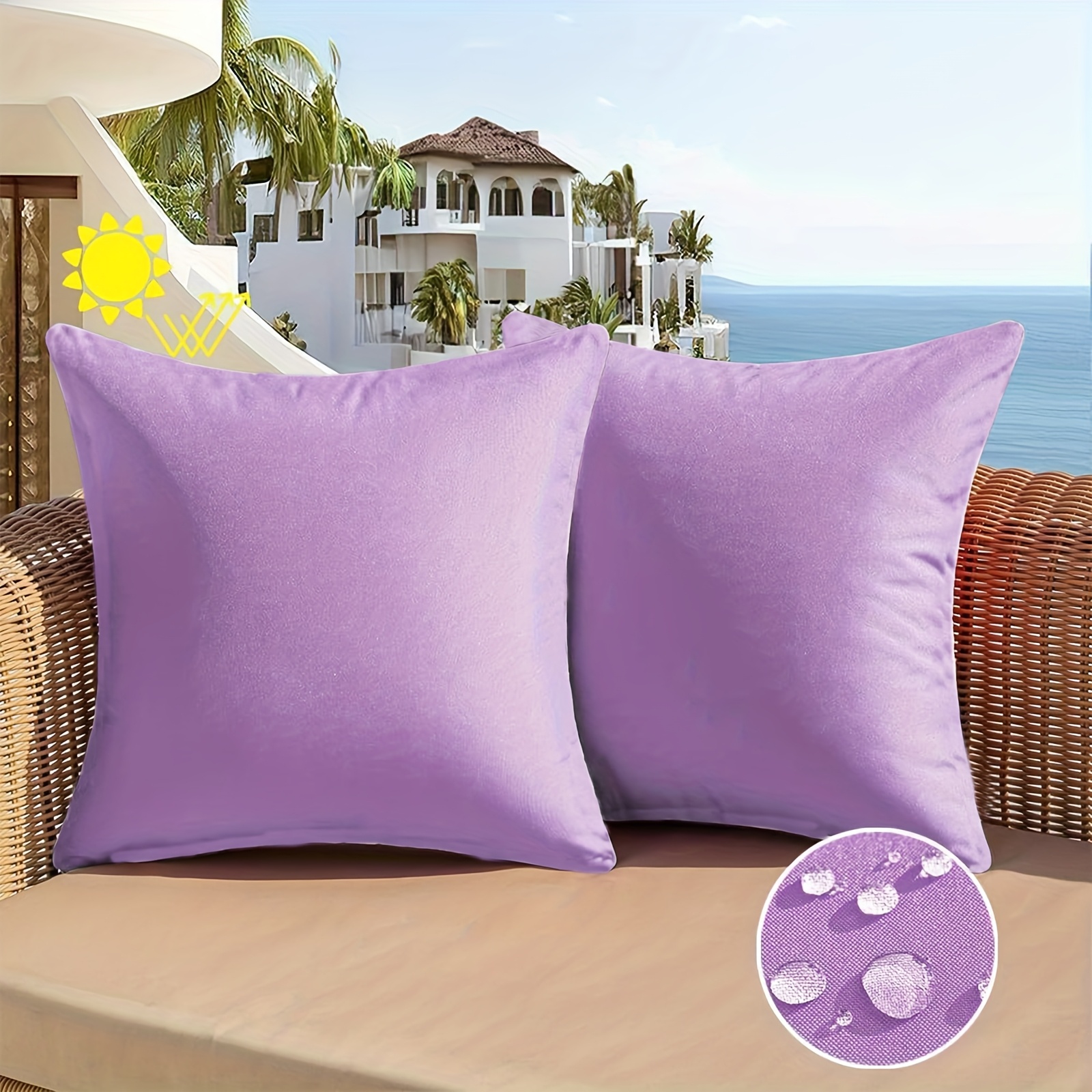 outdoor throw pillow covers purple decorative patio tent bed