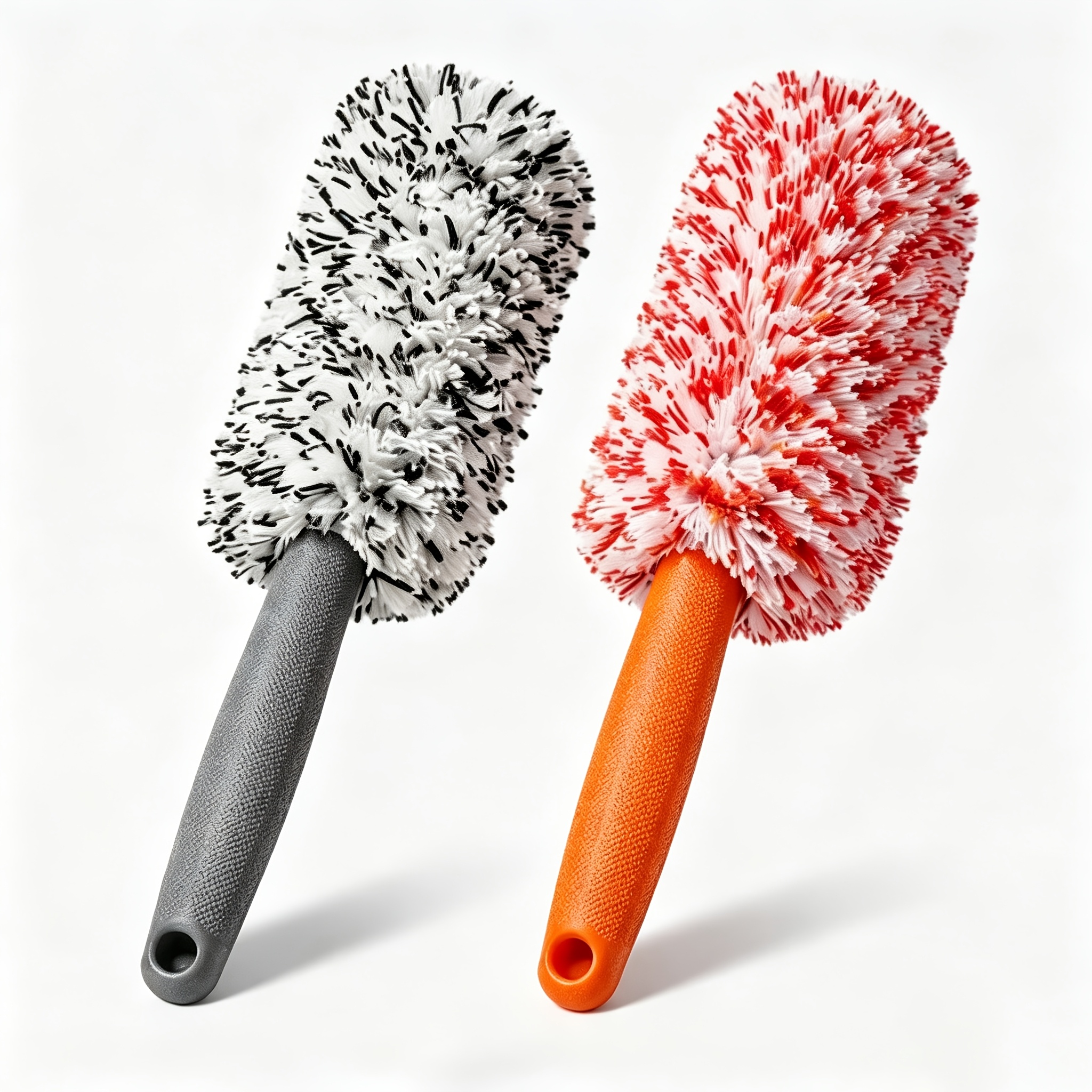 TEMU 2pcs Wheel Cleaning Brush Set,soft Gentle Bristles Car Detailing Tool With Sturdy Durable Handle,high Foaming Wash Kit For Hard-to-reach