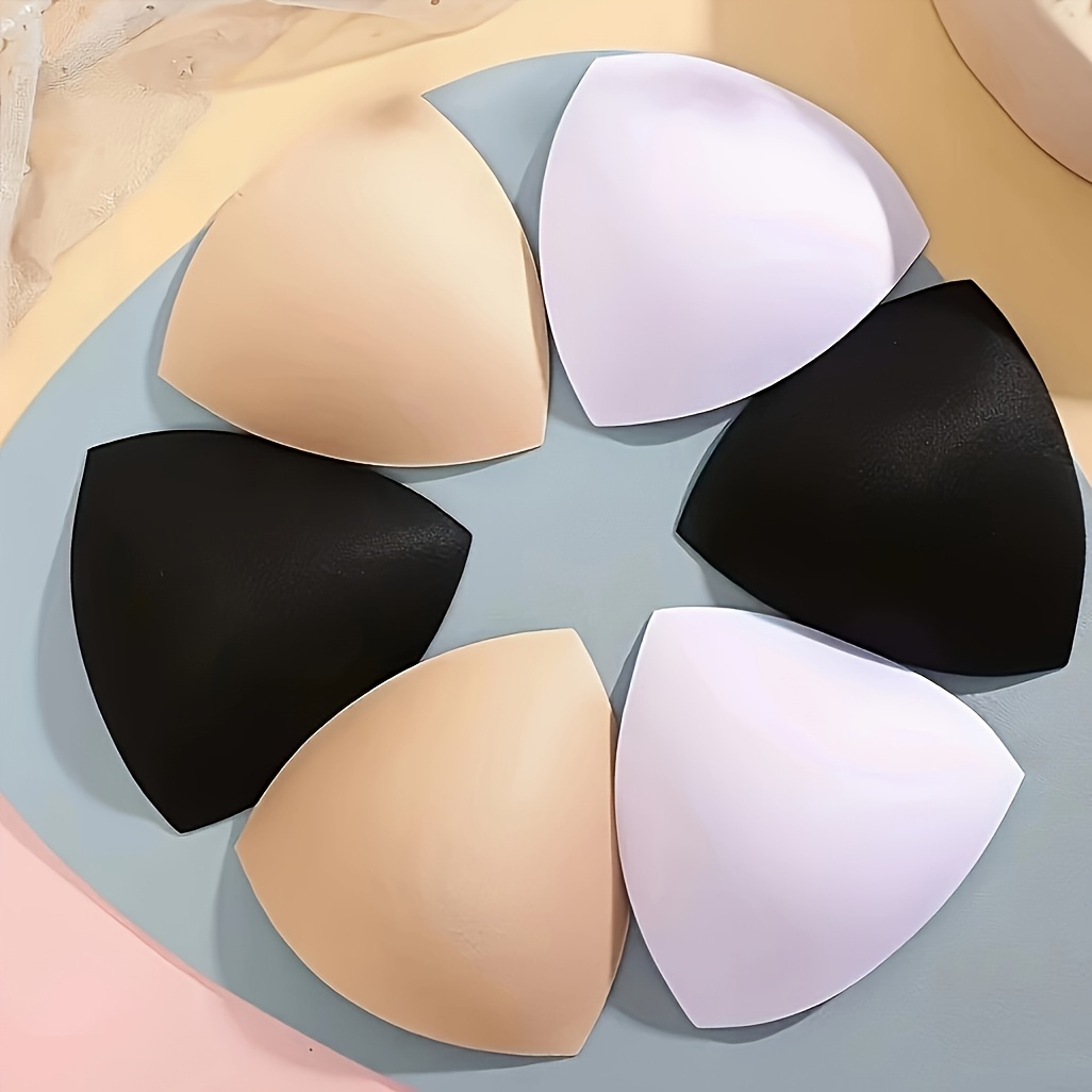 Lightweight Seamless Triangular Bra Pads Made Of High-elastic Sponge For Sports Bras, Swimsuits, And Yoga Outfits