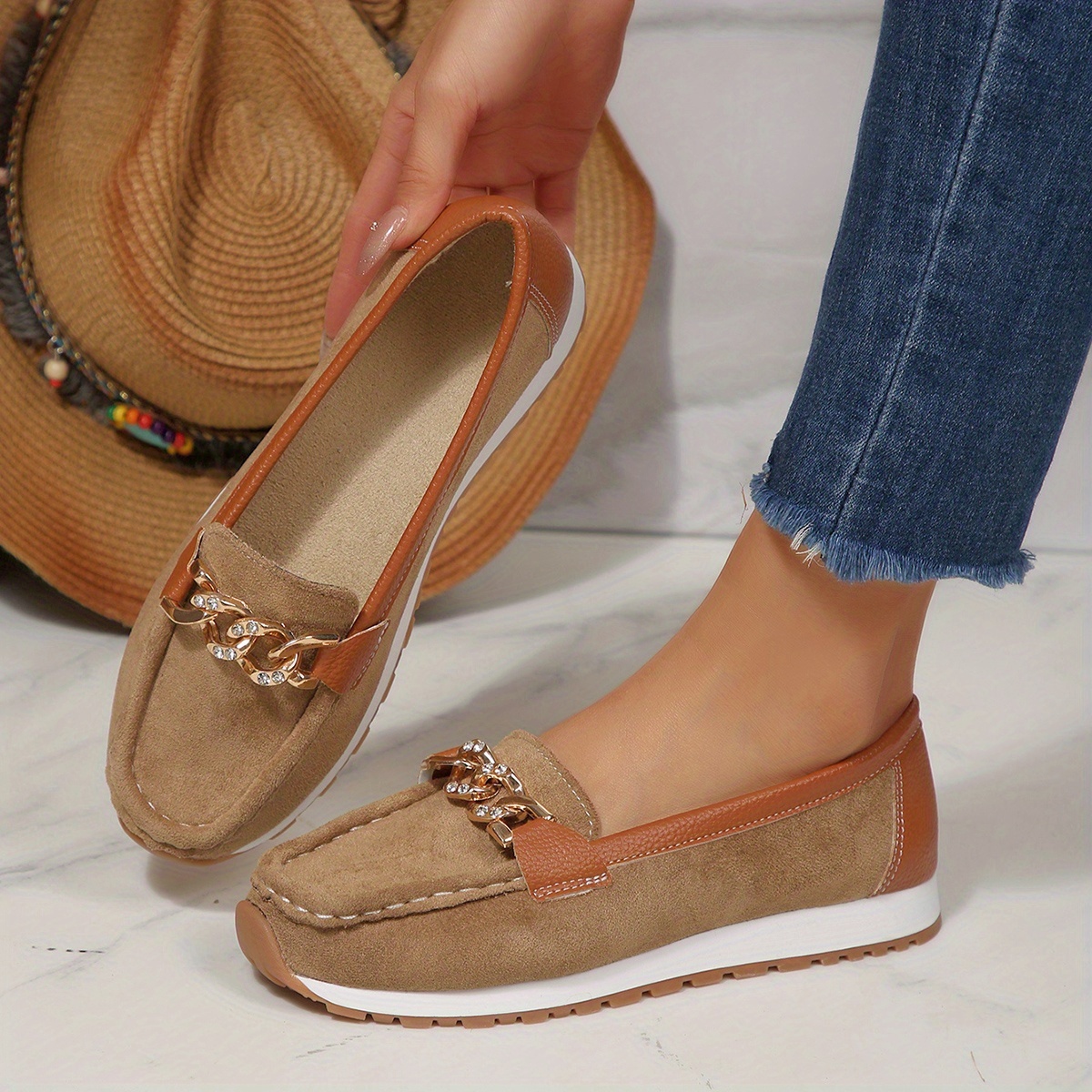 TEMU Women's Fashionable And Casual Loafers For Autumn And Winter., Women Shoes
