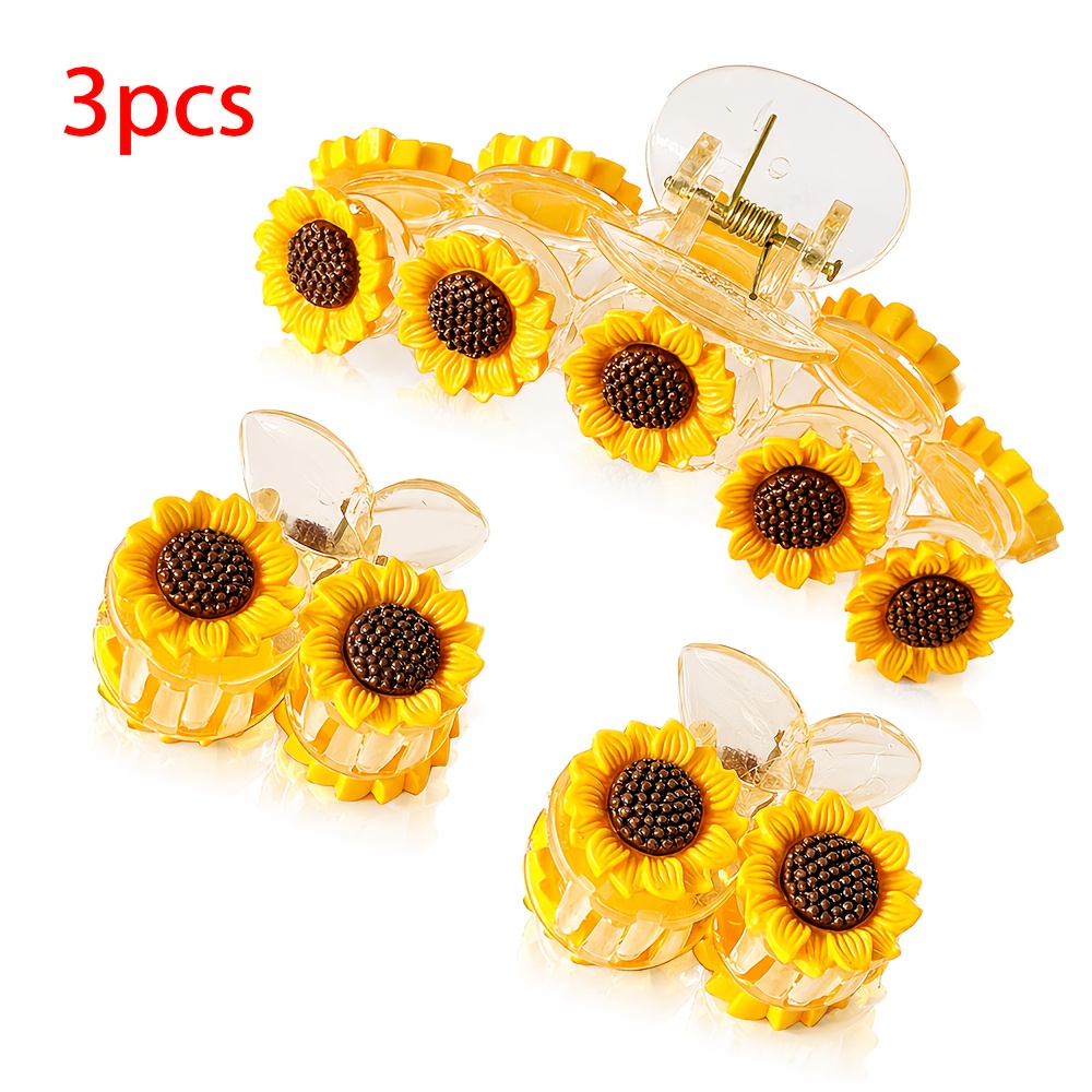 crochet flower hair clip sold on Temu Republic of Korea