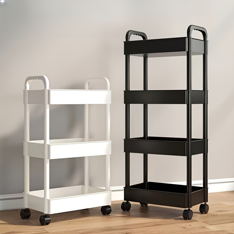 

Versatile Rolling Storage Cart - Multi-tier, Wheeled Organizer For Kitchen, Bedroom, Living Room & Bathroom