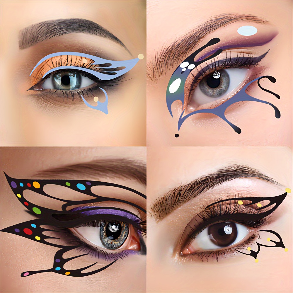 

7pc/set, Non-permanent Tattoo Sticker; Eye Tattoo Stickers; Used For 2-3 Days, And Is Suitable For Shooting Beauty Video Tutorials, Creative Videos, Etc For