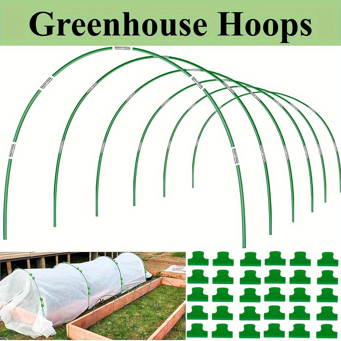 

Steel Frame Net Kit, Shade Cloth, Row . - Frame For Bed Row , Diy Gardening .