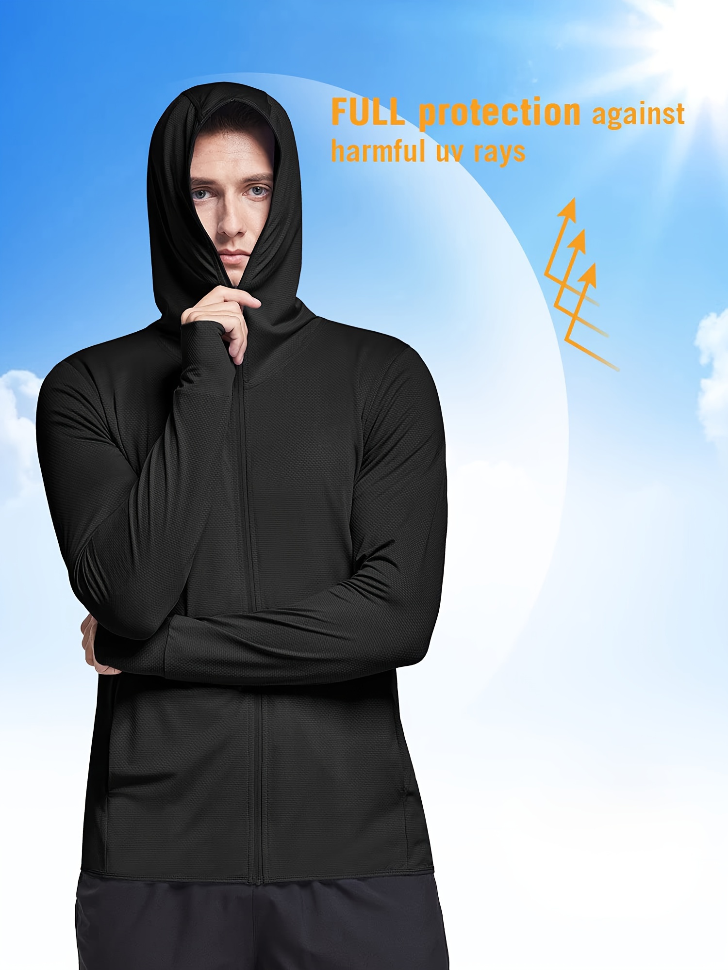 Men's UV Protective Clothing, UPF 40+ Sun Protection