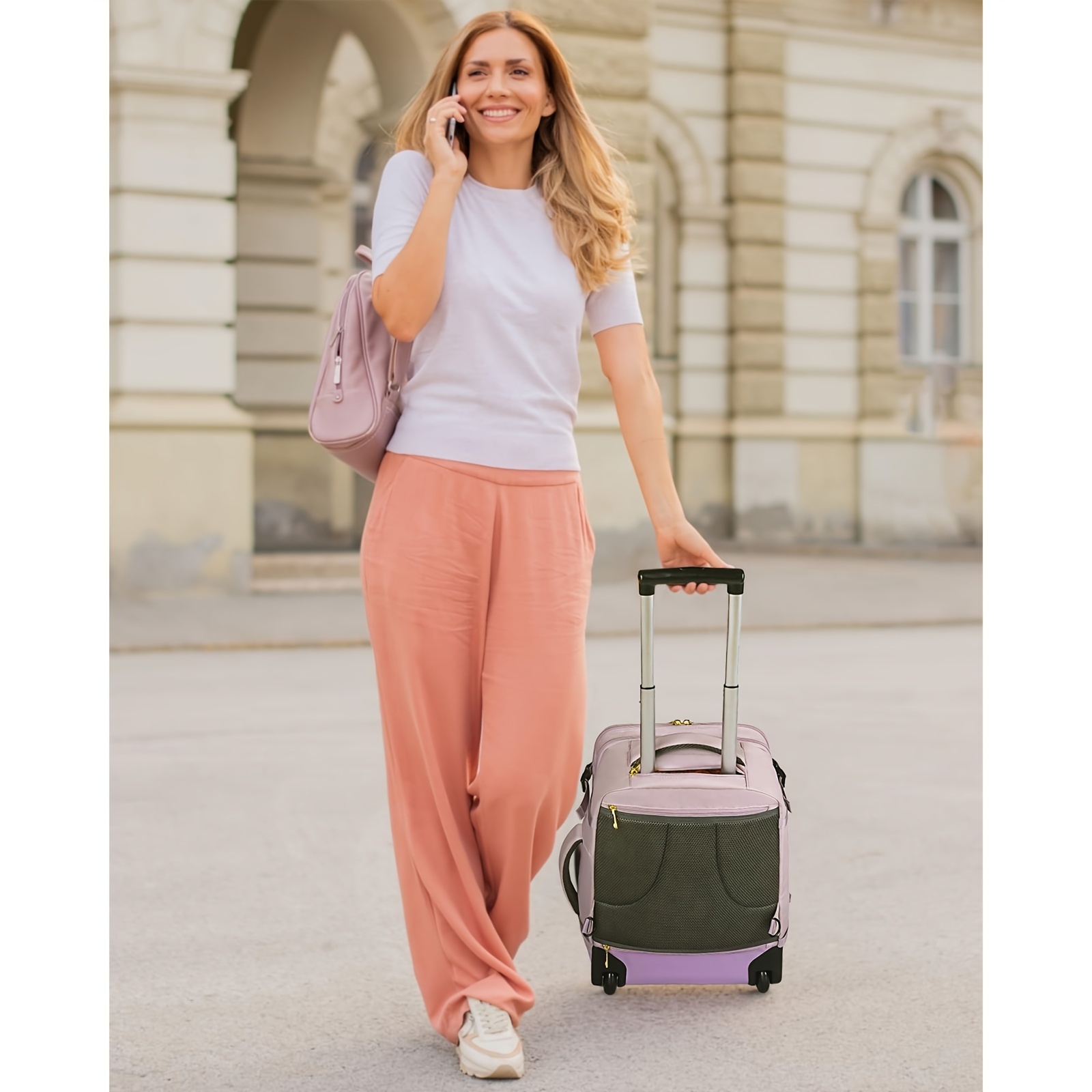 DEEGO Mochila de viaje para hombres y mujeres, mochila de transporte  aprobada por aerolíneas con una bolsa de aseo personal, artículos  esenciales de