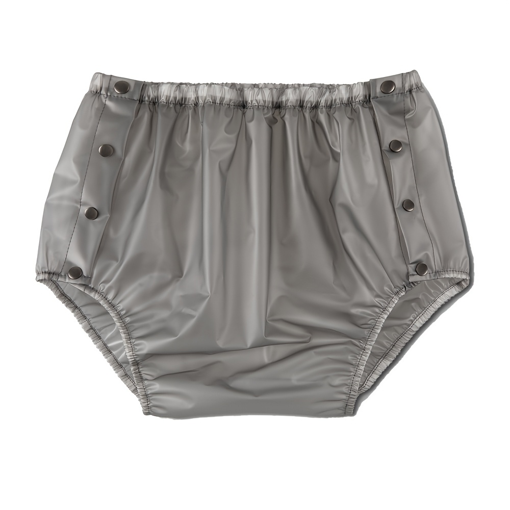 Image of Unisex Adult Plastic Pants With Snap Buttons, Reusable, Nighttime Leak-proof, Soft Transparent Plastic Underwear, Made Of Soft Tpu Material, Does Not In Low Temperatures, Washable