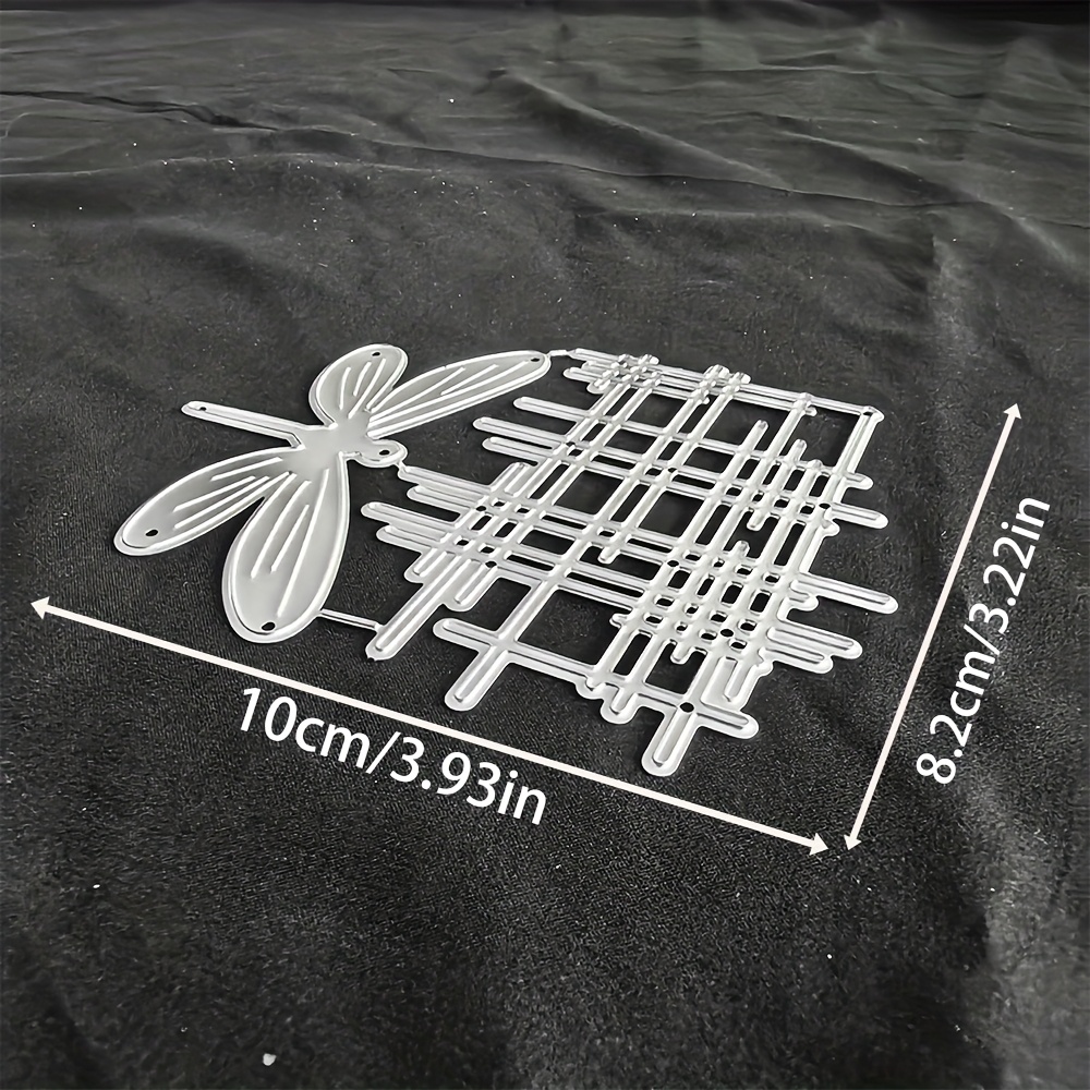Image of 1pc Lines And Dragonflies Metal Cutting Mold, Suitable For Photo Album Production, Handicrafts, Relief Templates, Handmade Cards, And Gift Card