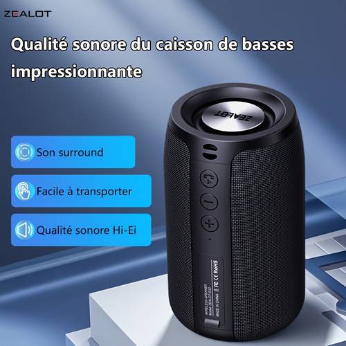 photo de l'article s32 haut-parleur fil 360°, design cylindrique, haut-parleur portable approuvé par les compagnies aériennes pour les rassemblements