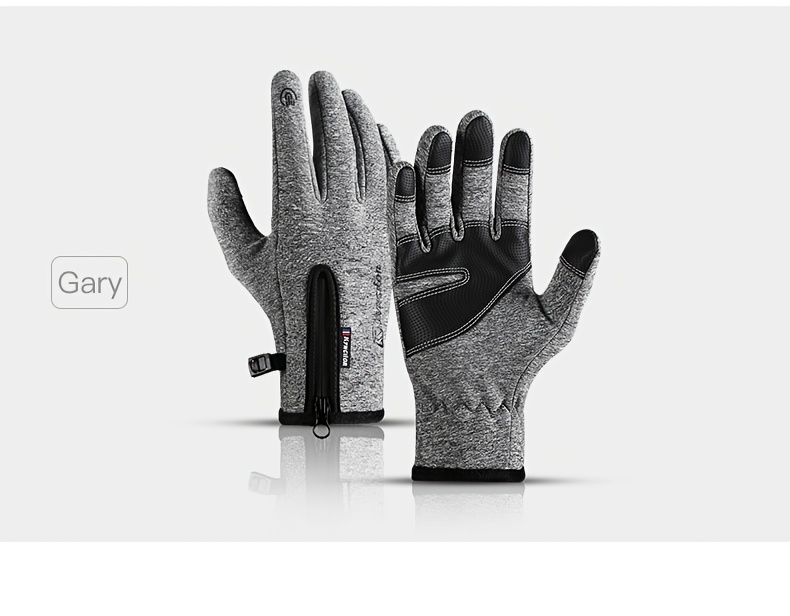 Men'S And Women'S Thickened Fleece Gloves for Outdoor Sports in Autumn And Winter, Suitable for Sensitive Touch Screens, Warm for Skiing And Cycling.