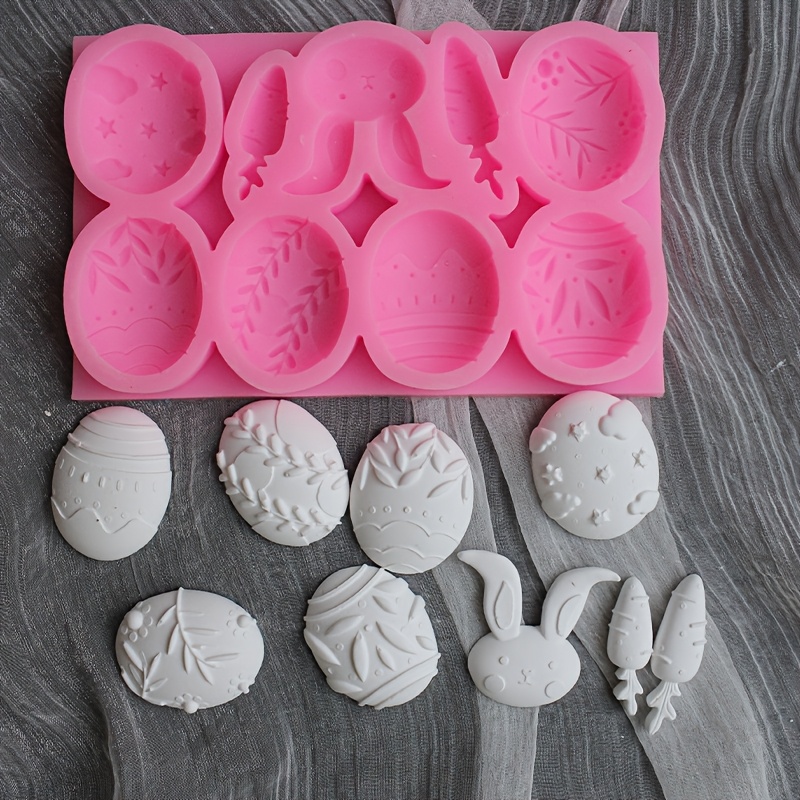 

Easter Bunny & Egg Silicone Molds Set, Diy Aromatherapy Candle Crystal Resin Crafting, Irregular Shape, Reusable Silicone Molds For Making