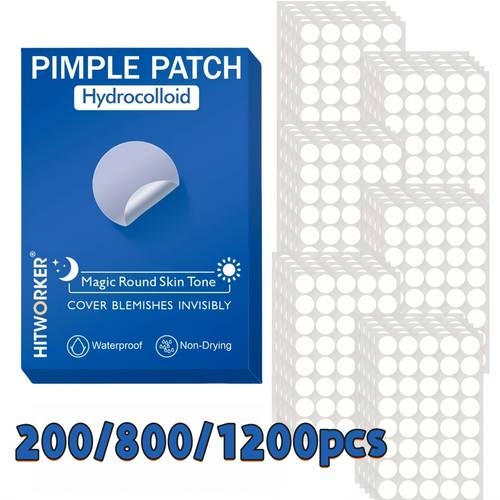 200 800 1200pcs hydrocolloid patches for blemishes invisible high quality pimple stickers with salicylic acid oil light beige day night use 24 hour protection