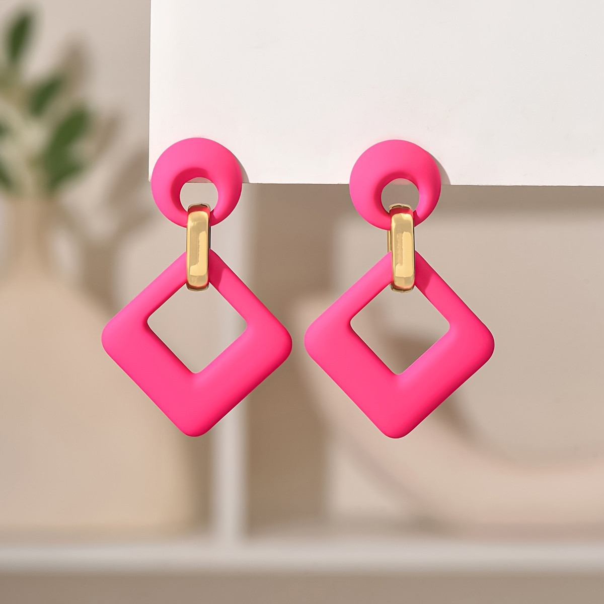 Boho Inspired Acrylic Petal Dangle Earrings