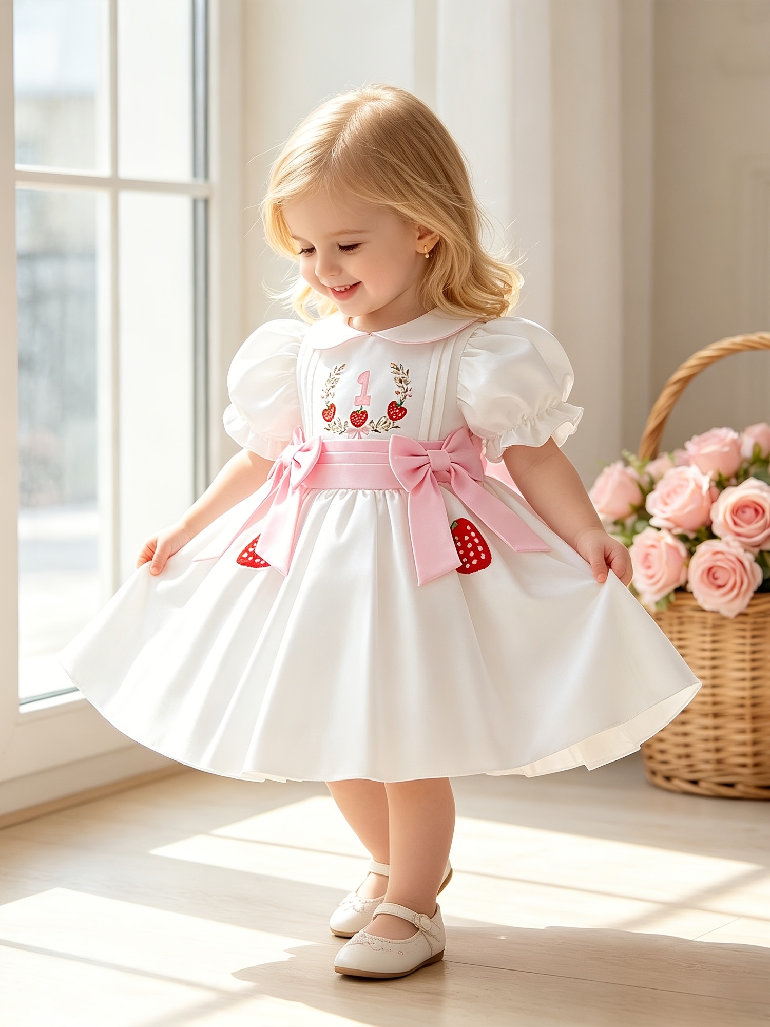 baby strawberry dress sold on Temu Australia