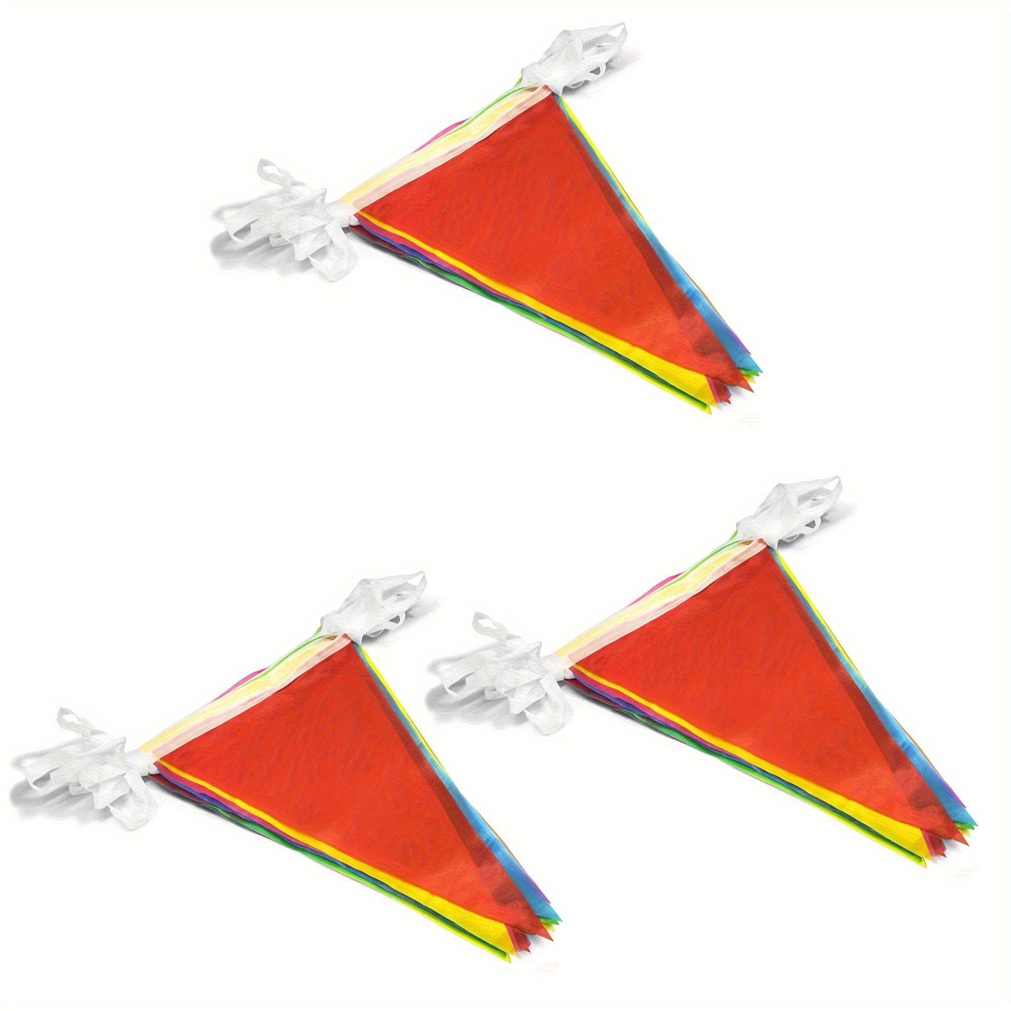 100 Feet Pennant Banner Flags - Multicolor Bunting Flags - Kids' Birthday School Event Activities Grand Opening Christmas Decorations