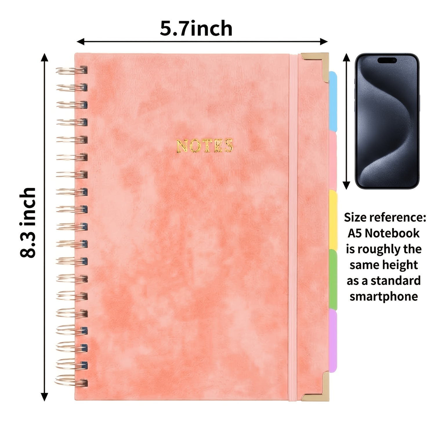 Notebook cover with embossed hardcover