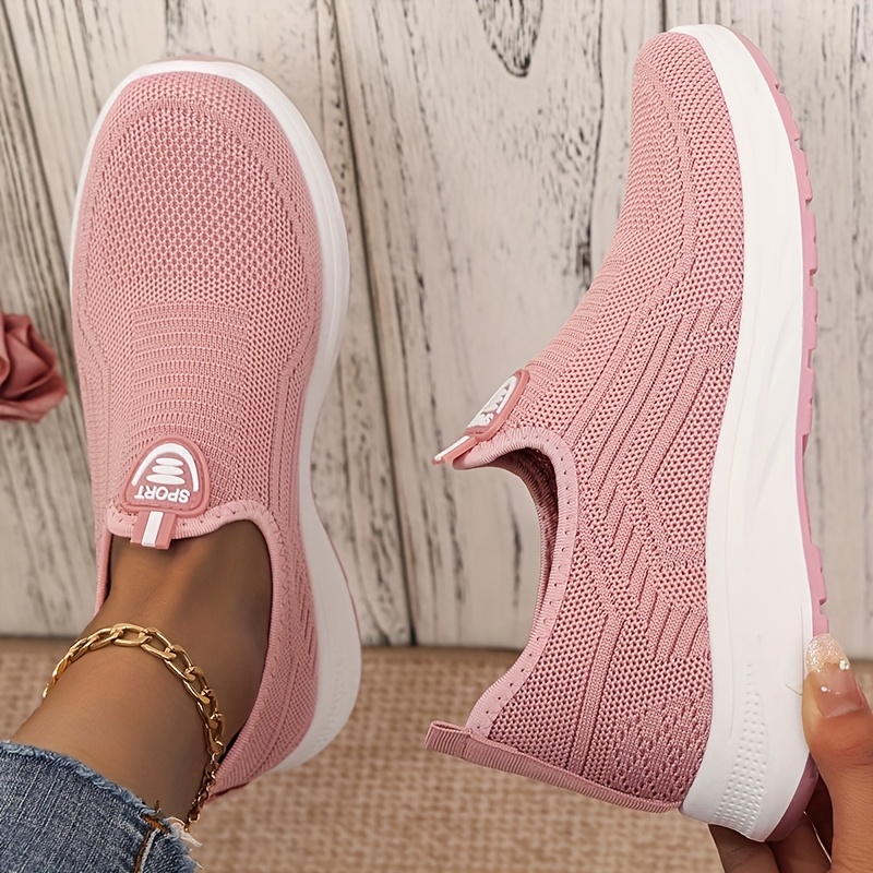 womens casual slip on sneakers non slip soft and comfortable mesh knit upper for breathable lightweight slip resistant and durable women shoes Product details 3
