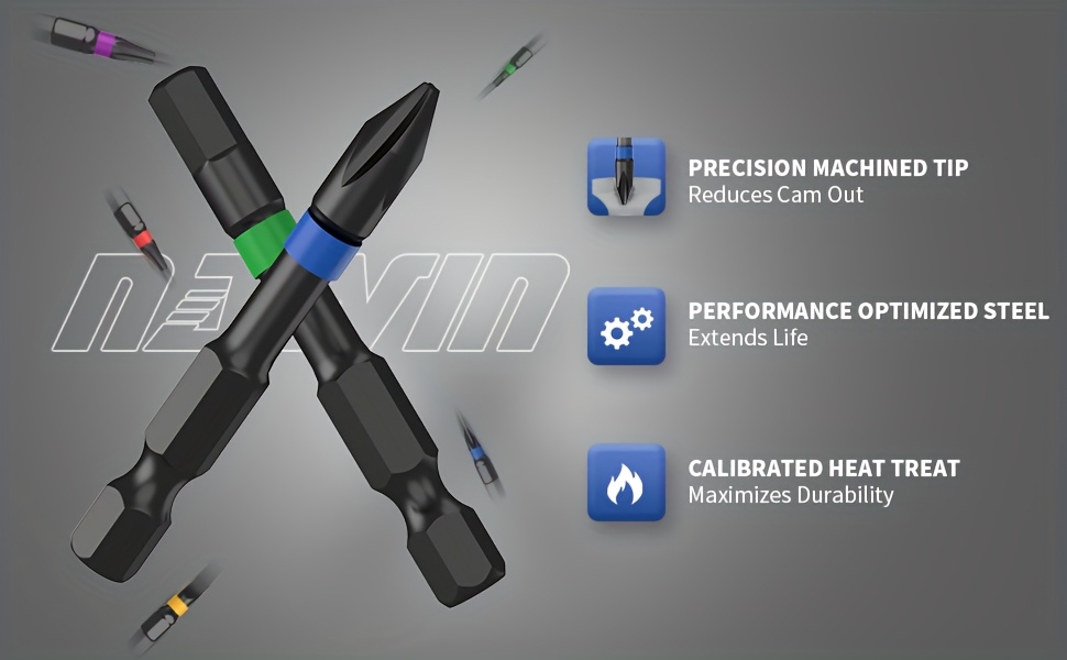 Juego de 35 y 45 piezas de brocas para impactador, cabezales de tornillos hexagonales magnéticos negros con recubrimiento de titanio, compatibles con taladros eléctricos y impactadores, diseño FlexTorque antideslizante, puntas de precisión, estuche de almacenamiento duradero, mejor elección práctica para regalar.
