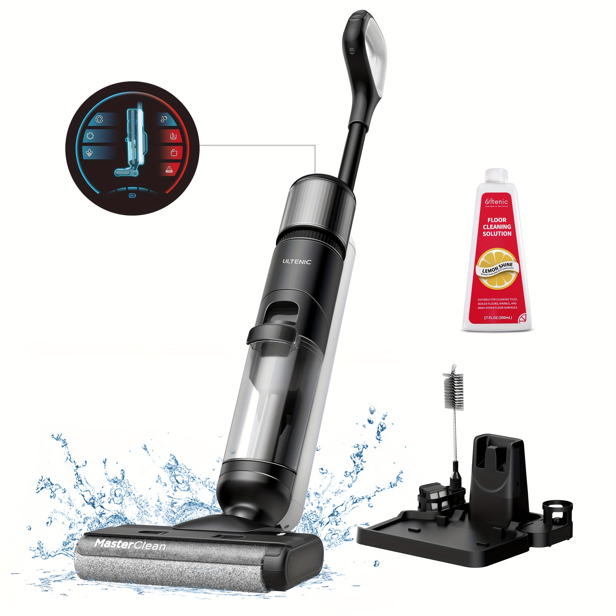 

Ultenic Wet Dry , Cordless Mop -cleaning, Long , Detection, Lcd Display, For , Ac1