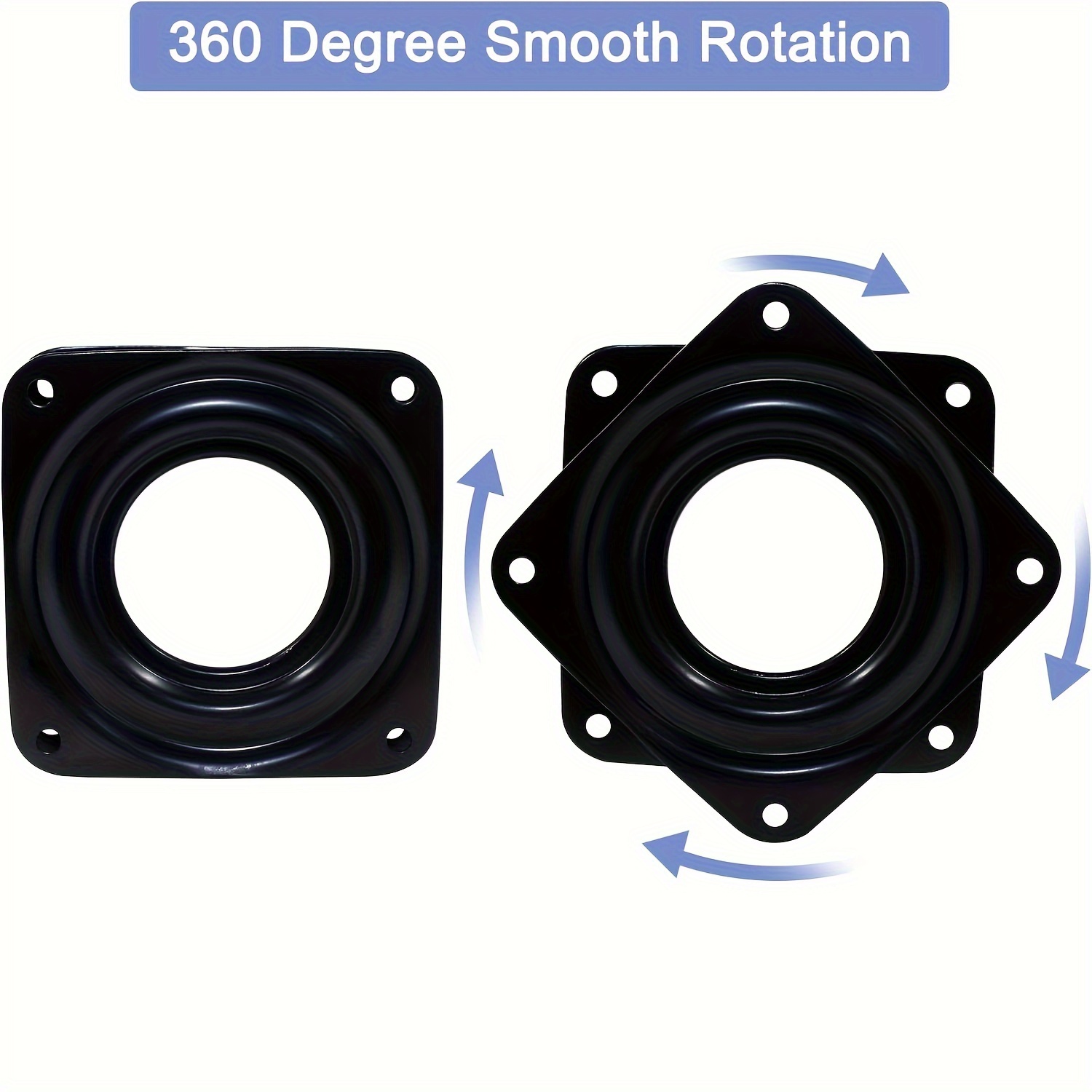 TEMU 360 Degree Smooth Rotation: Solid Cold-rolled Iron Rotary Steel Ball Bearing - Suitable For Table Trays, Cabinets, And Diy Projects