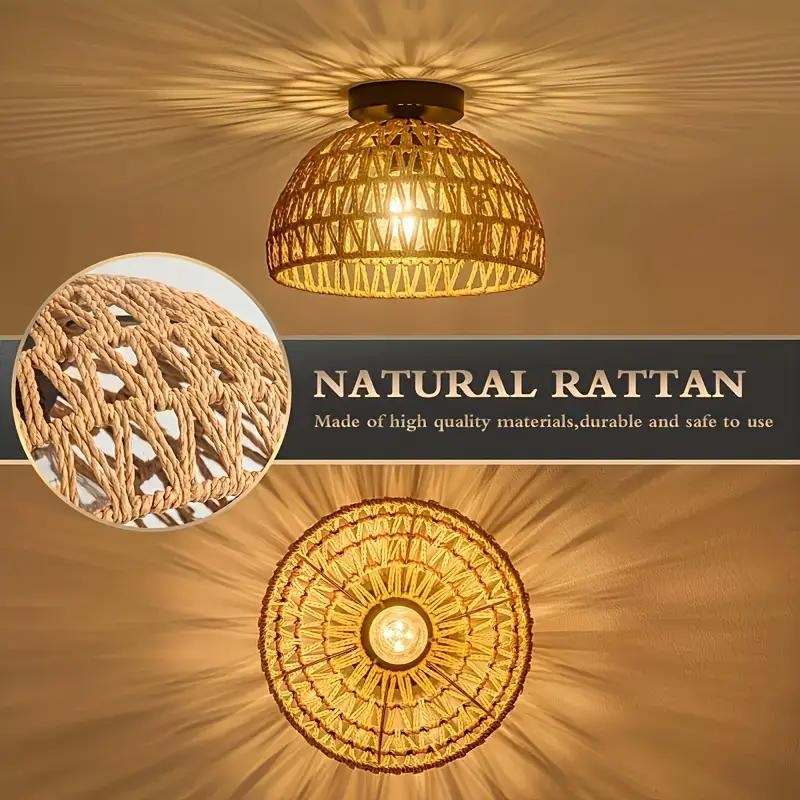 Unique Handwoven Hemp Rope Ceiling Light