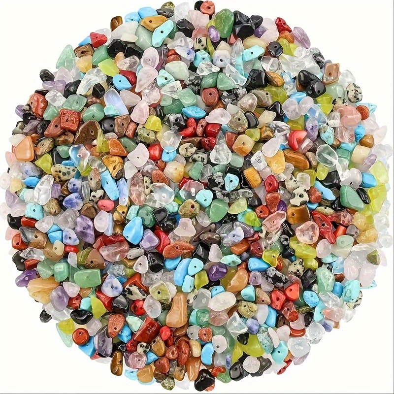 

1000pcs Natural Stone Multicolor 5-8mm Crystals Ireegular Loose Rocks Hole Beads For Jewelry Marking Diy Special Bracelet Necklace Crystal Tree Craft Decors Small Business Supplies