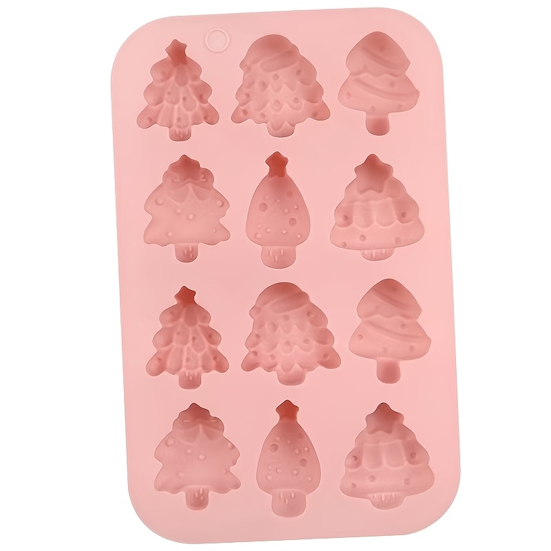 TEMU Stampi in silicone creativi a 12 link per albero di Natale, stampi per decorazioni serie Natale, resistenti alle alte temperature!