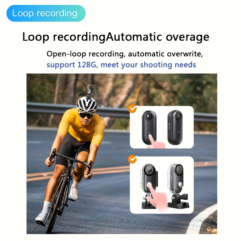 Cámara de acción 1080P, diseño compacto, se puede montar en cualquier lugar, mini cámara con clip de resorte, grabadora de video portátil, filmación POV manos libres, cámara para casco de bicicleta y motocicleta, compatible con tarjeta de memoria de 32GB, ideal para el uso diario