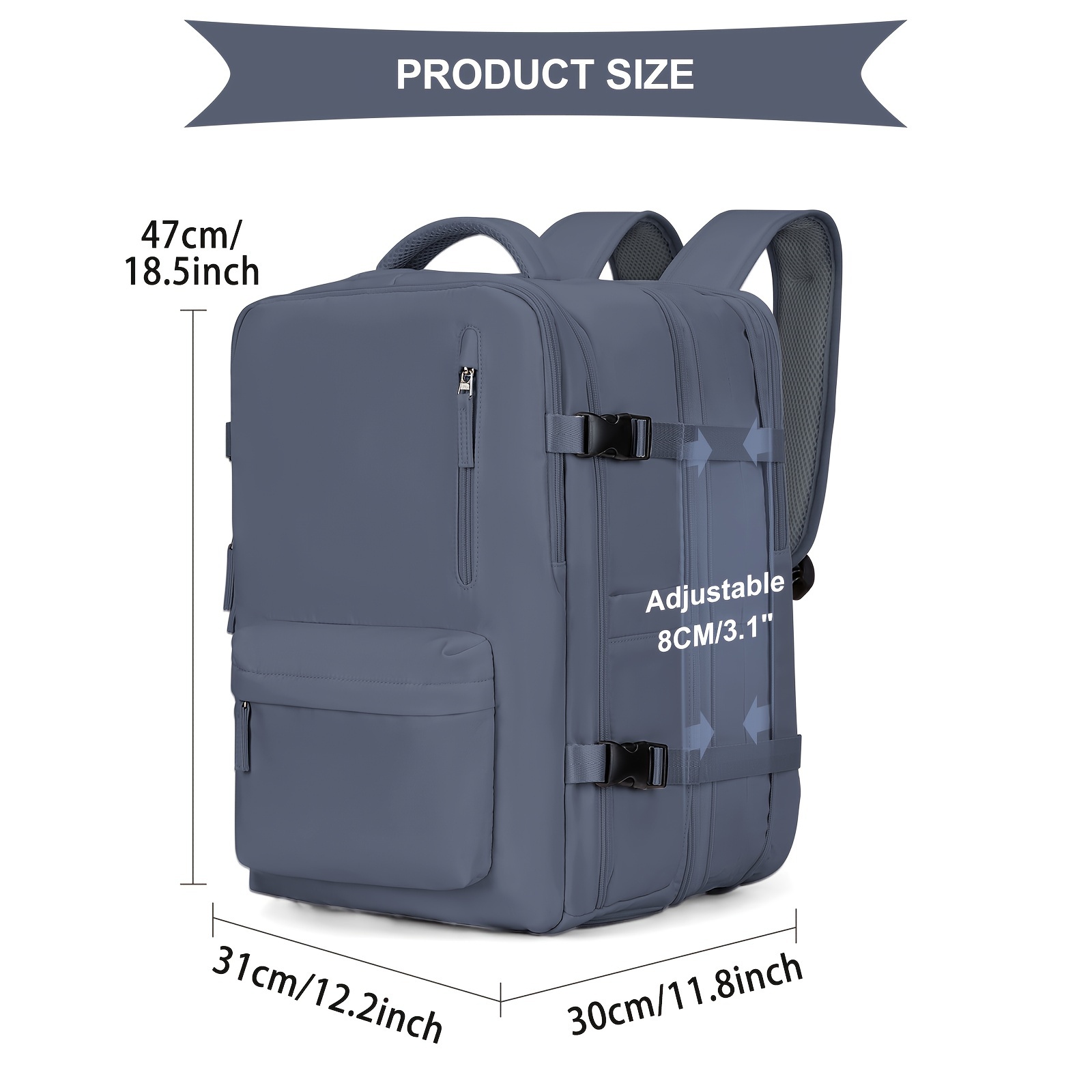 17 high   backpack for men   green full opening closing carry on with laptop compartment shoe pocket and adjustable straps flight approved design business travel gear multiple compartments backpack for travel