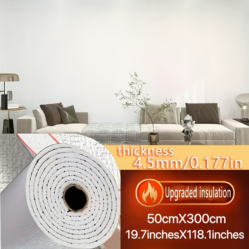 TEMU 1 Roll Self-adhesive Thick Textured 3d Foam Wallpaper Panels - Wall Stickers With Uv Printed 3d Wall Covering, Easy -to-fit For Diy Suitable For