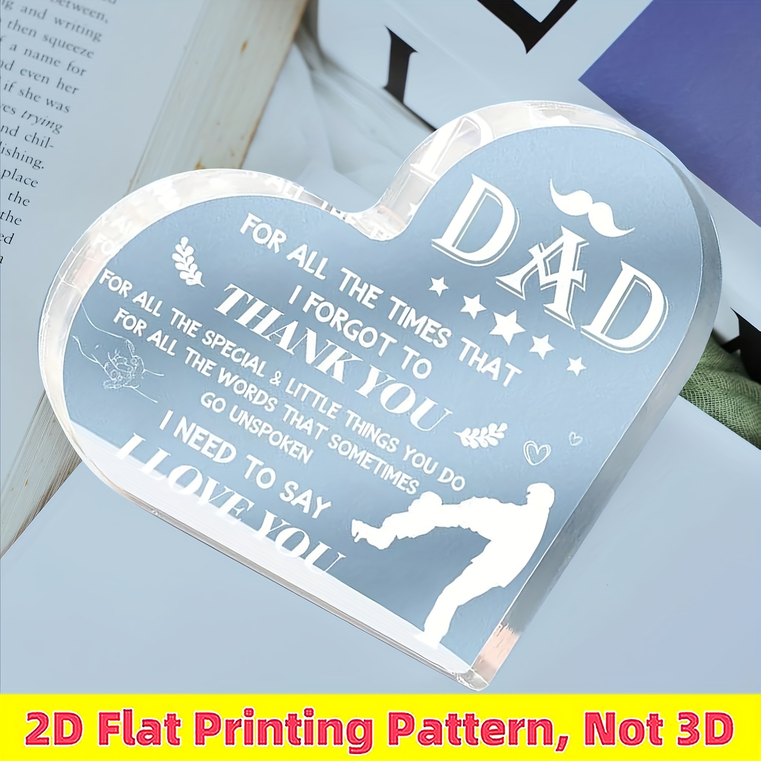 2d Flat - [2d Flat] Flat 2d, Presents For Father - Top Acrylic For Dad, Birthday Presents For Dad, Father's Day And Christmas Gifts For Dad From, Awesome For Dad Presents, Home Office Desk Decoration
